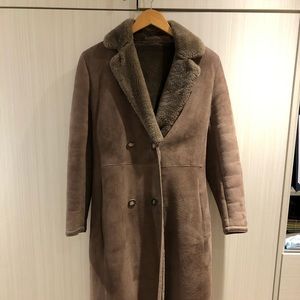Vintage shearling long coat